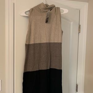 INC colorblocked sweater dress